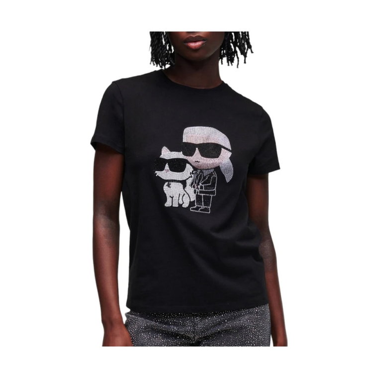Ikoniczny 2.0 RS T-shirt Czarny Karl Lagerfeld
