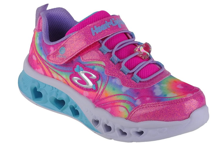 Skechers Flutter Heart Lights-Groovy Swirl 303253L-HPLV, Dla dziewczynki, Różowe, buty sneakers, tkanina, rozmiar: 34