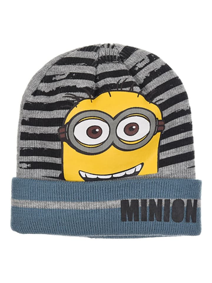 Minions Czapka "Minionki" w kolorze czarno-żółto-szarym