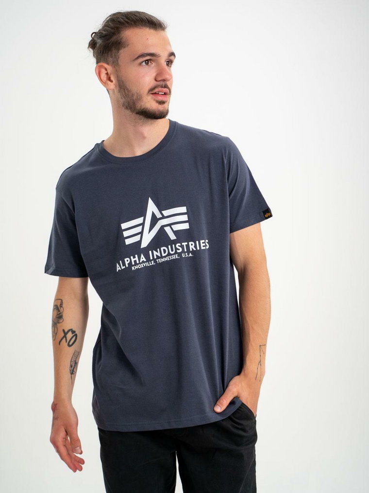 Koszulka Z Krótkim Rękawem Alpha Industries Basic Granatowa