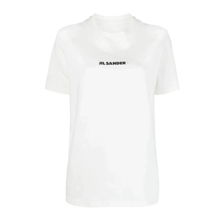 Kultowy T-shirt z Logo dla Kobiet Jil Sander