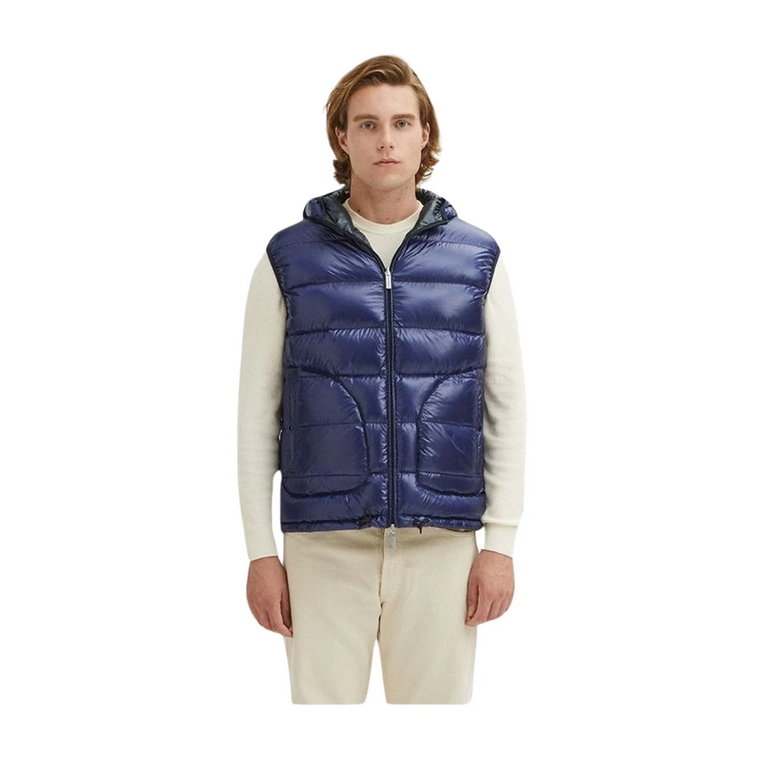 Reversible Hooded Vest Zip Closure Centogrammi