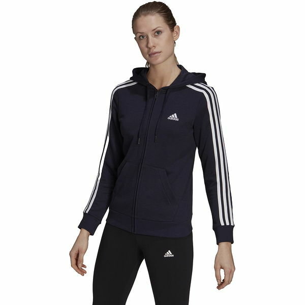 Bluza damska Essentials French Terry 3-Stripes Full Zip Hoodie Adidas