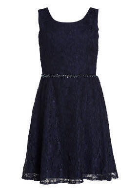 G.O.L. Finest Collection Sukienka Koronkowa Z Obszyciem Ozdobnymi Kamykami I Z Etolą blau