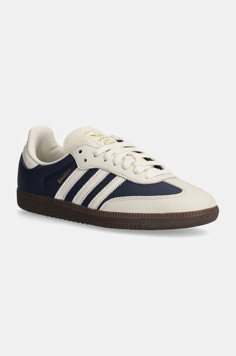 adidas Originals sneakersy skórzane Samba OG kolor niebieski IG1968