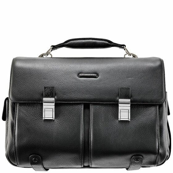 Piquadro Mode Briefcase Leather 43 cm Laptop Compartment schwarz