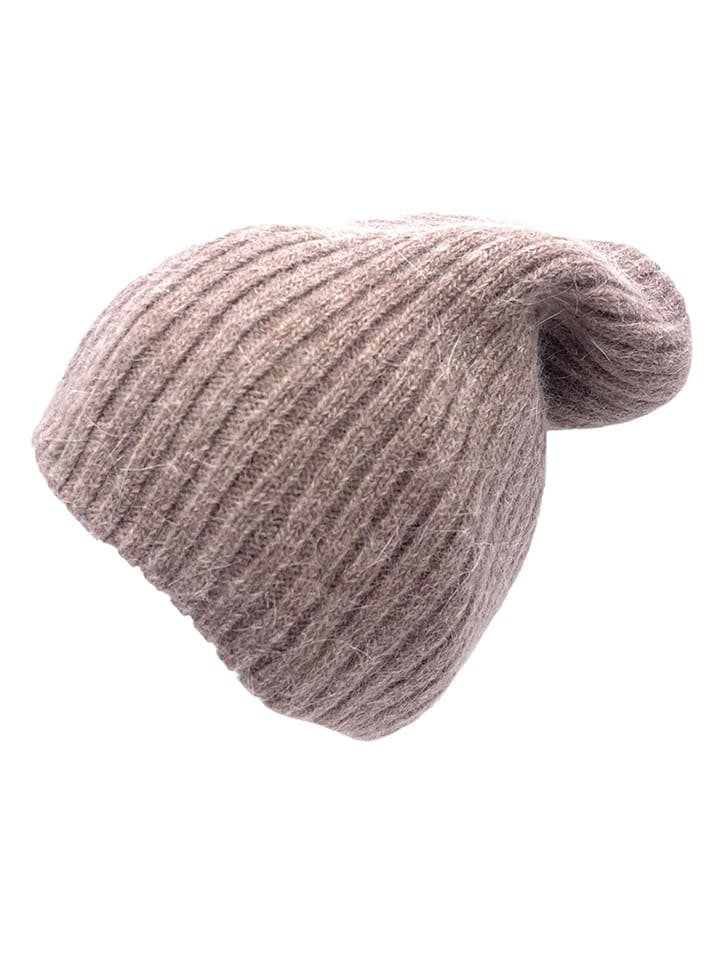 INKA BRAND Czapka beanie w kolorze szarobrązowym