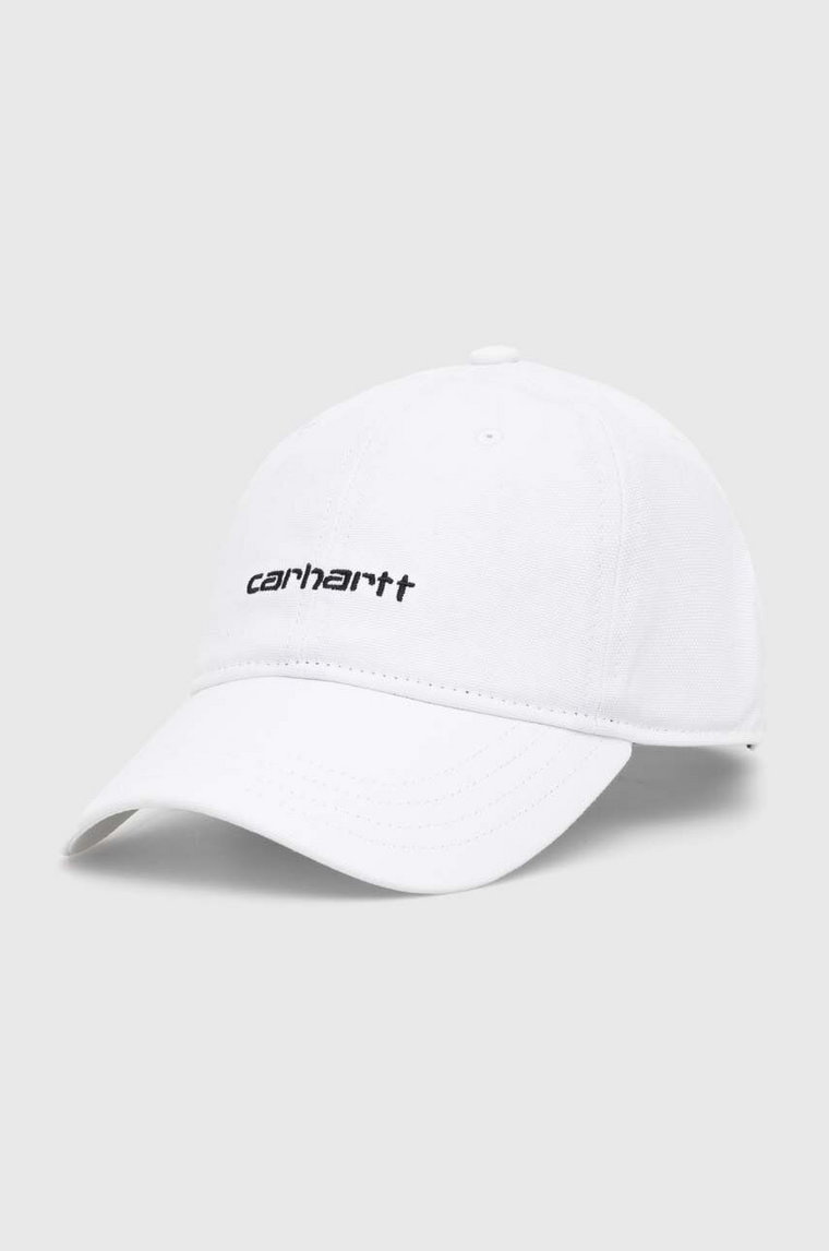 Carhartt WIP czapka z daszkiem bawełniana Canvas Script kolor biały z aplikacją I028876-TREEHOUSE/