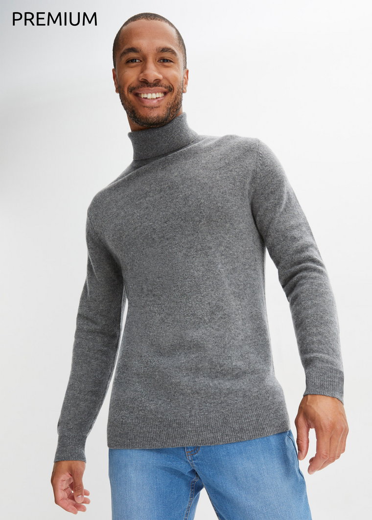 Sweter  wełniany z golfem, z domieszką materiału Good Cashmere Standard