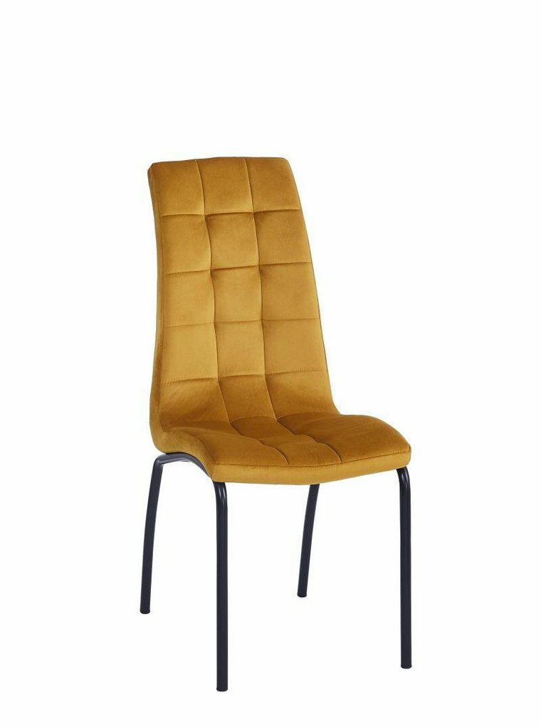 Krzesło Ezara Velvet żółte