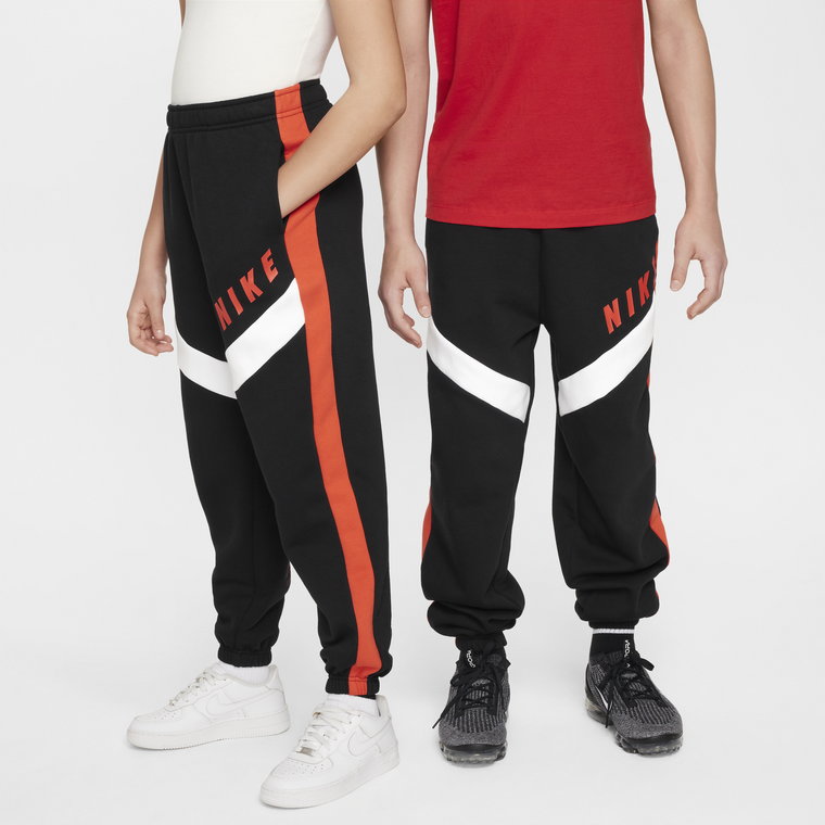 Dzianinowe joggery o kroju oversize dla dużych dzieci (dziewcząt) Nike Sportswear - Niebieski