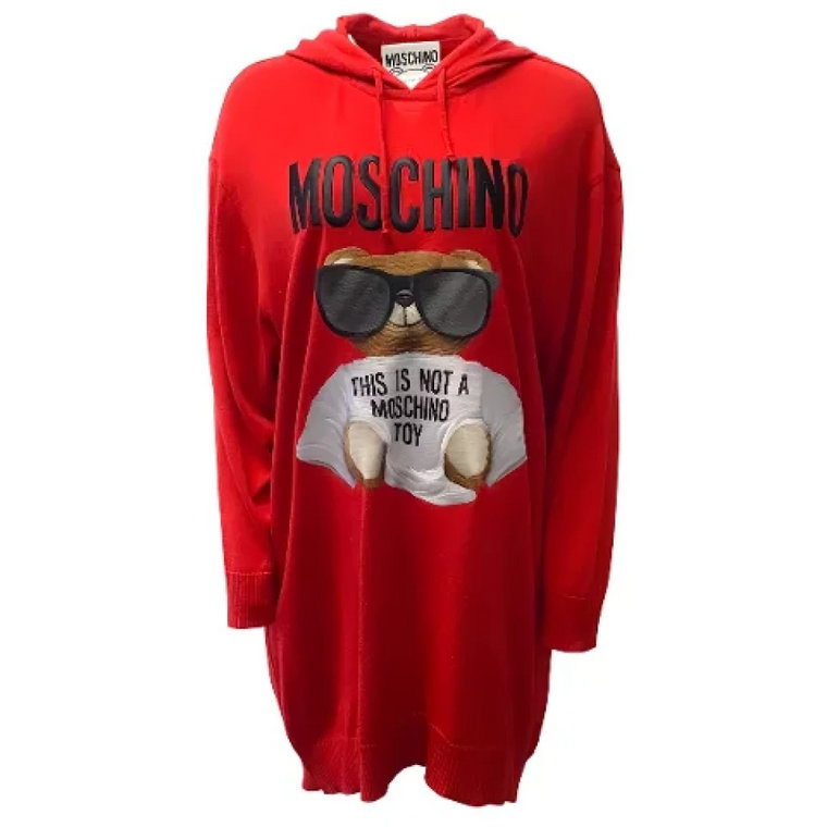 Czerwona Wełniana Sukienka Moschino Moschino Pre-Owned