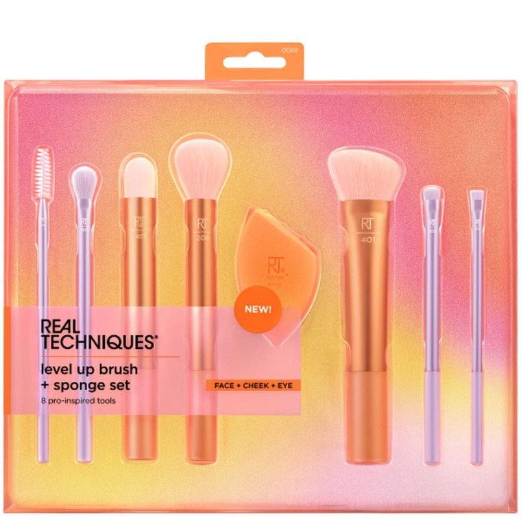 Real Techniques Level Up Brush + Sponge Kit Zestaw pędzli i gąbek do makijażu