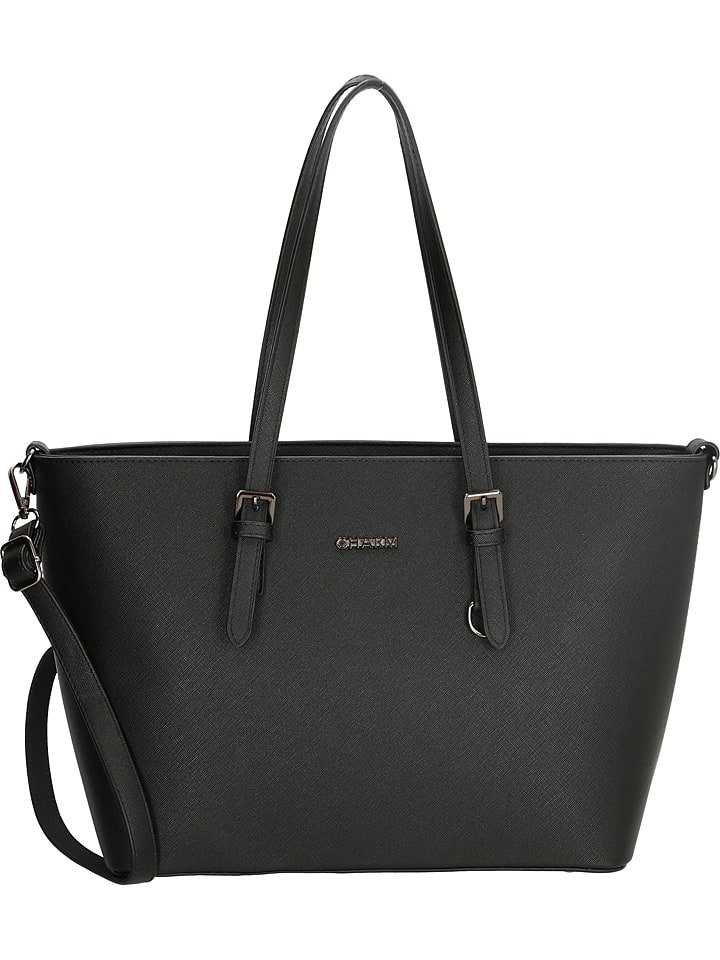Charm Shopper bag w kolorze czarnym - 41 x 27 x 14 cm