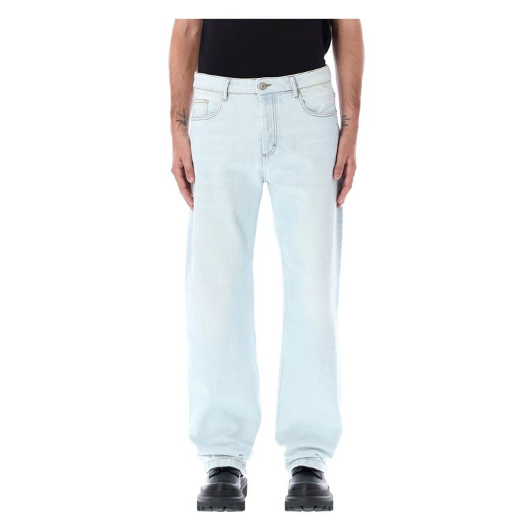 Klasyczne Straight Fit Jeans Ami Paris