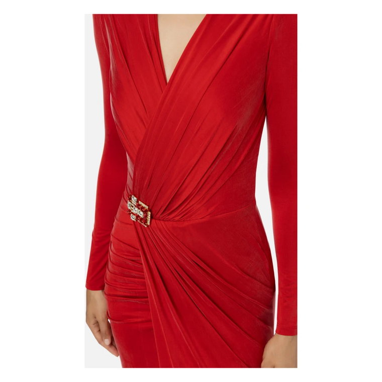 Sukienka Red Carpet z dodatkiem Cupro Elisabetta Franchi