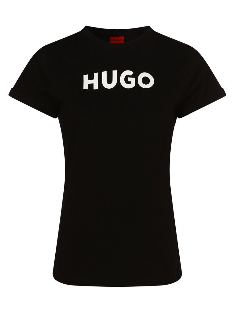 HUGO - T-shirt damski  The HUGO Tee, czarny