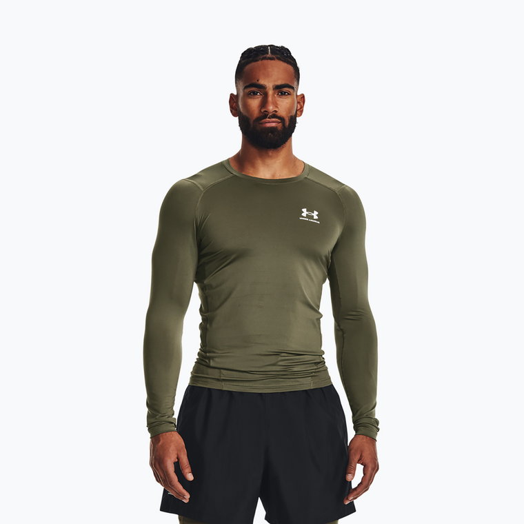 Longsleeve treningowy męski Under Armour HG Armour Comp marine od green/white | WYSYŁKA W 24H | 30 DNI NA ZWROT