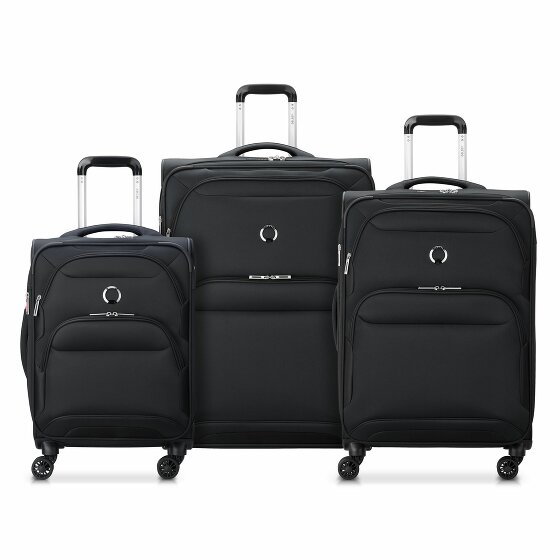 Delsey Paris Sky Max 2.0 4 kółka Zestaw walizek 3-części z plisą rozprężną schwarz