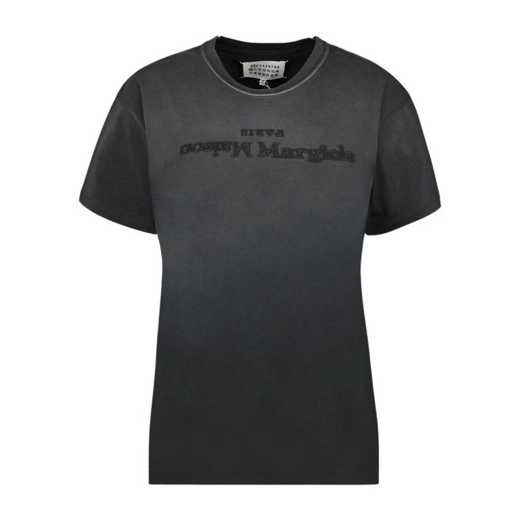 T-shirt z Odwróconym Logo Maison Margiela