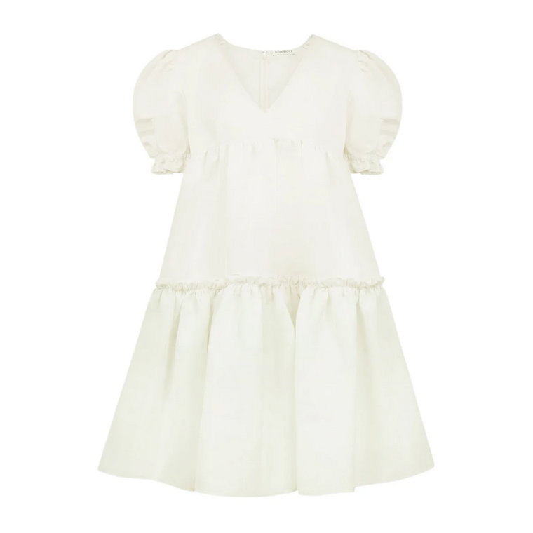 Sukienka Babydoll z Tafty w Naturalnym Stylu Nina Ricci