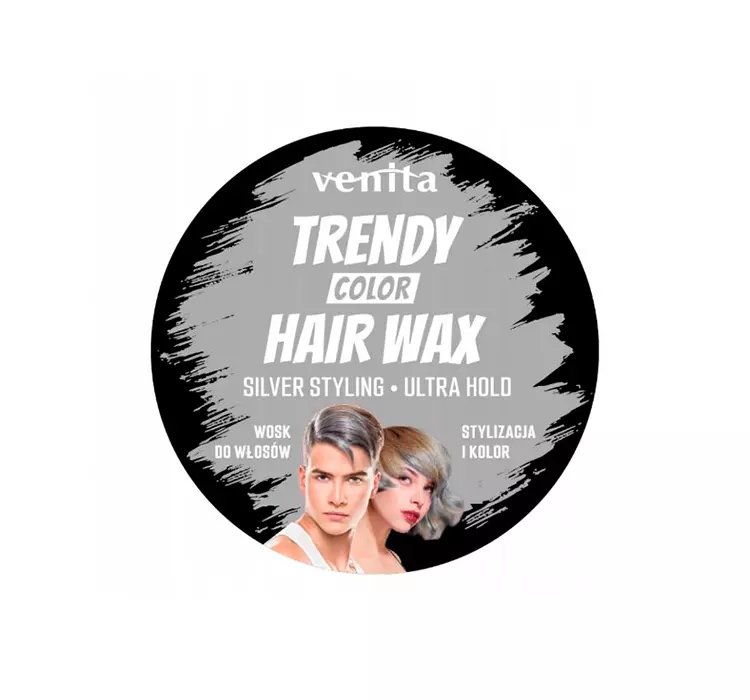 VENITA TRENDY COLOR HAIR WAX WOSK KOLORYZUJĄCO - STYLIZUJĄCY DO WŁOSÓW SILVER 75G