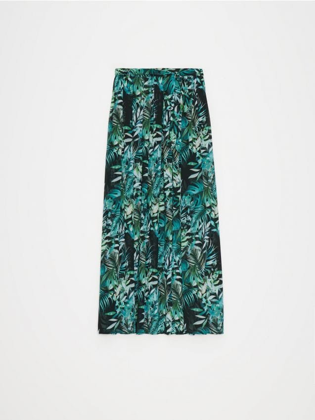 Mohito - Spódnica maxi w roślinny print - czarny