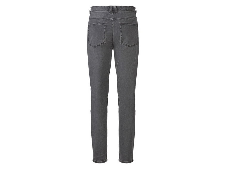 LIVERGY Jeansy męskie z bawełną, slim fit   (46 (30/32), Szary)