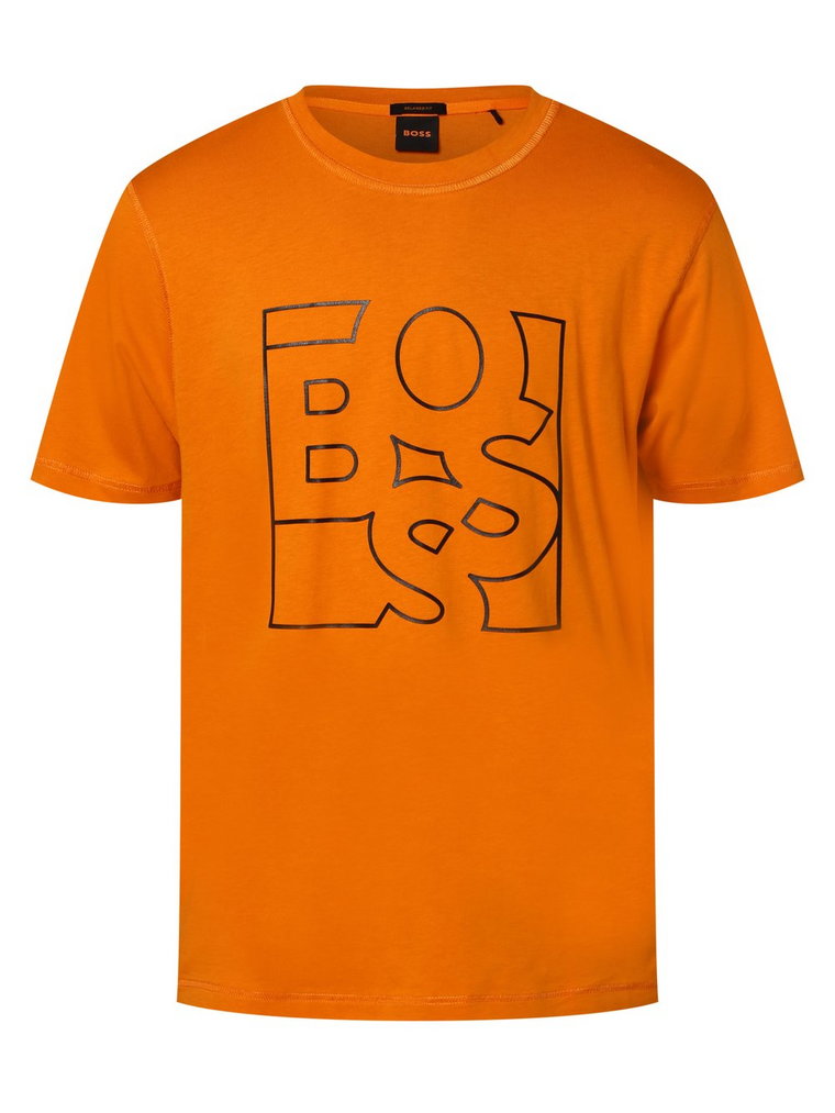 BOSS Orange - T-shirt męski  Teetrury 2, pomarańczowy