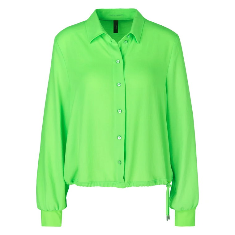 Zielona Bluzka z Unikalnym Wzorem Marc Cain