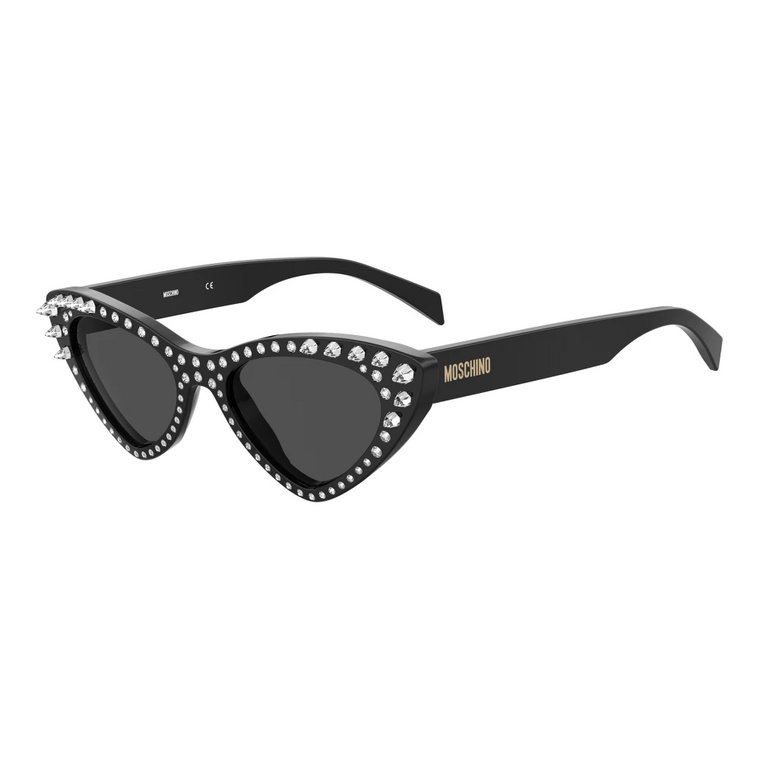 Czarne/Ciemnoszare Okulary przeciwsłoneczne Moschino