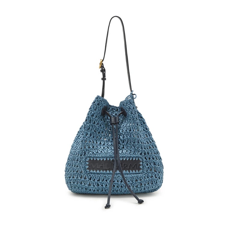 Raffia Crochet Bucket Bag Maliparmi