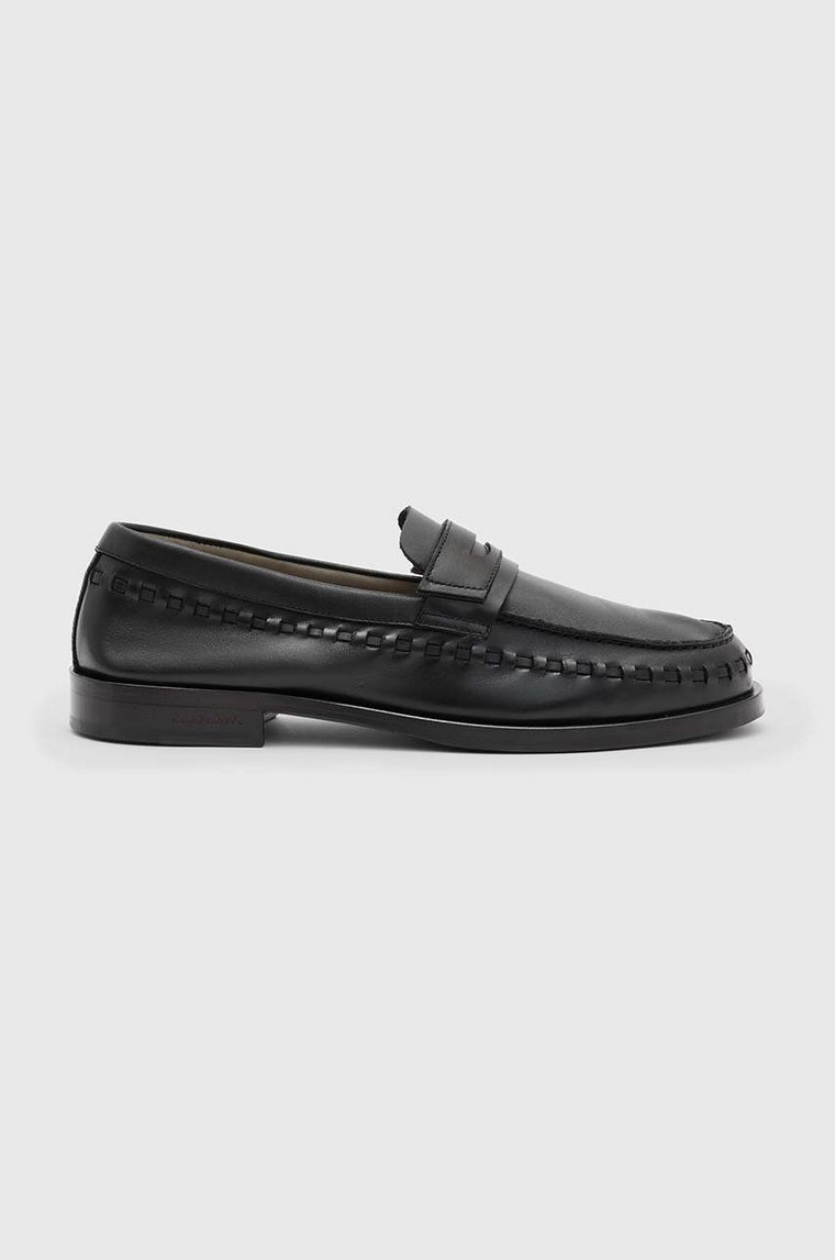 AllSaints mokasyny skórzane Sammy Leather Loafer męskie kolor czarny MF722X