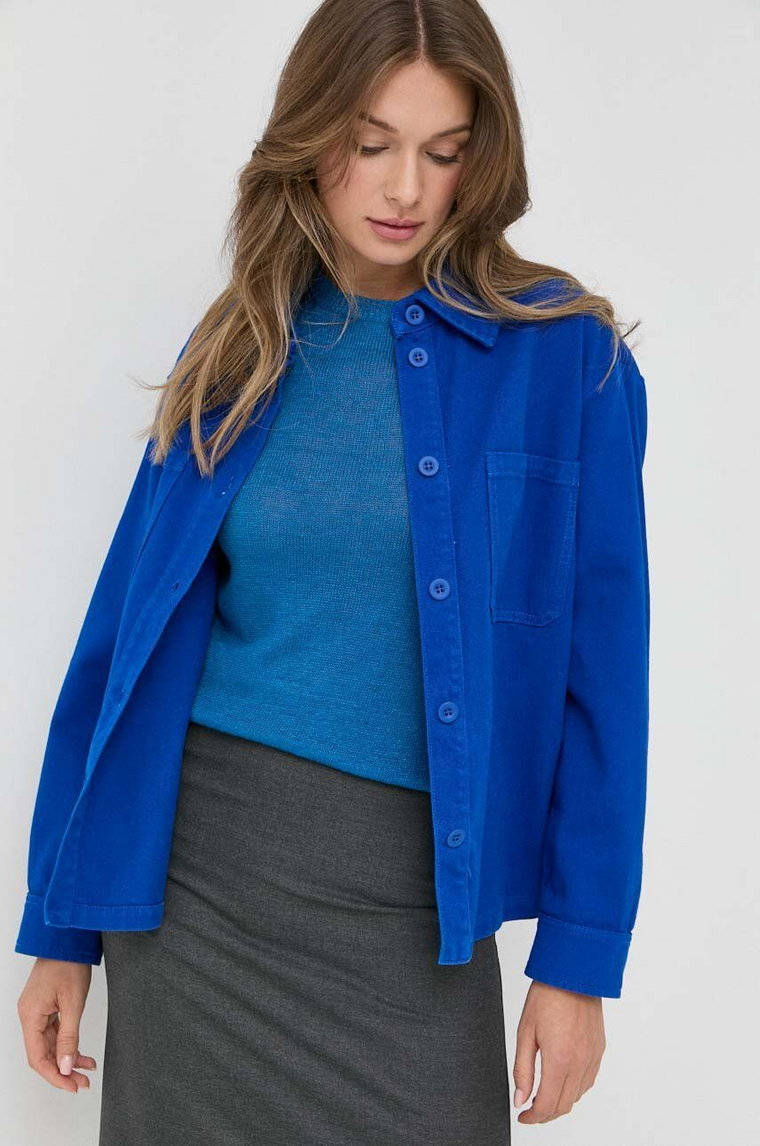 Weekend Max Mara kurtka jeansowa damska kolor niebieski przejściowa