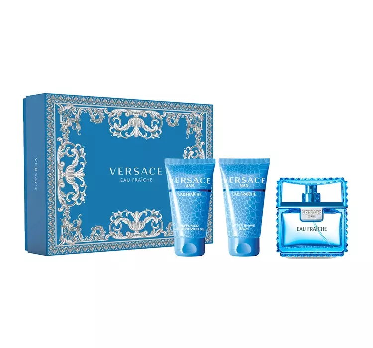 VERSACE MAN EAU FRAICHE ZESTAW WODA TOALETOWA SPRAY 50ML + BALSAM + ŻEL