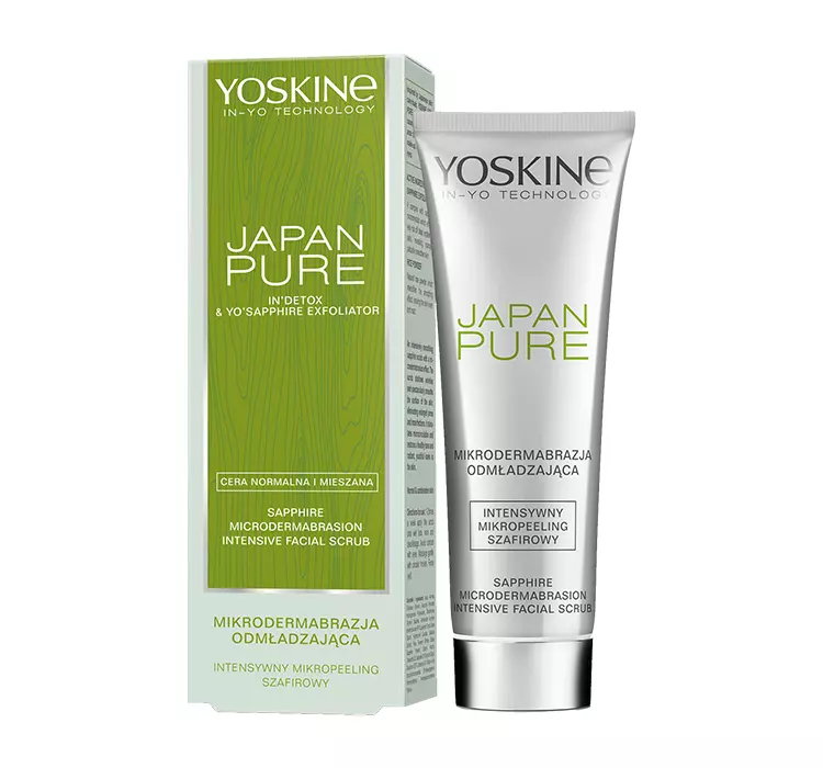 YOSKINE JAPAN PURE MIKRODERMABRAZJA ODMŁADZAJĄCA INTENSYWNY MIKROPEELING SZAFIROWY 75ML