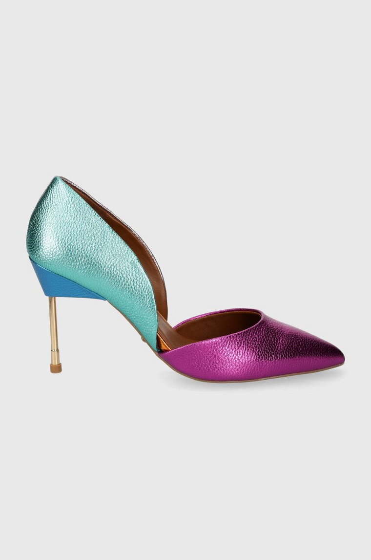 Kurt Geiger London szpilki skórzane Bond 90 kolor różowy 655998309