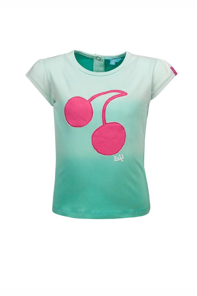T-shirt dziewczęcy z różowymi wisienkami - Lief