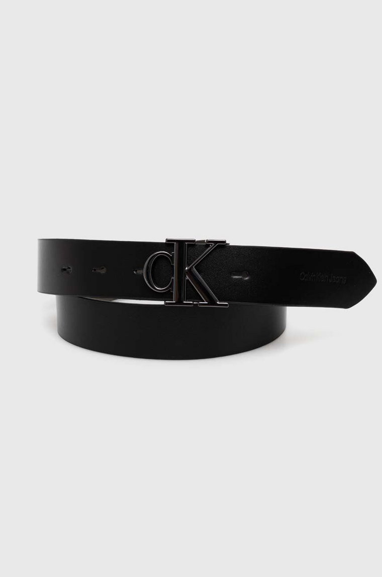 Calvin Klein Jeans pasek dwustronny damski kolor czarny K60K612272