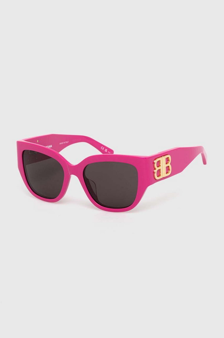 Balenciaga okulary przeciwsłoneczne damskie kolor różowy BB0323SK
