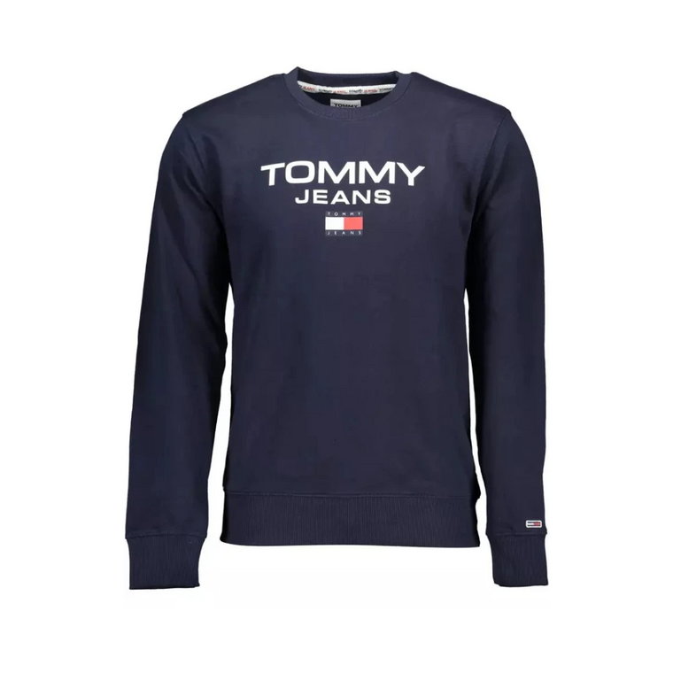 Niebieski Sweter z Logo z Bawełny Tommy Hilfiger