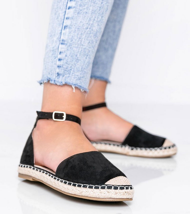 Czarne sandały espadryle Chloe Star