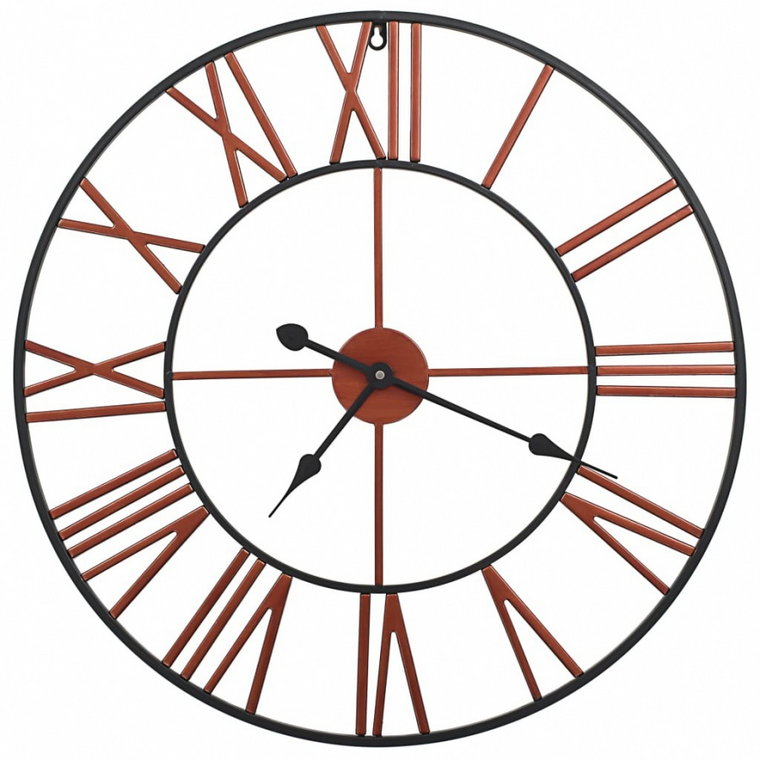 Zegar ścienny, metal, 58 cm, czerwony kod: V-283864