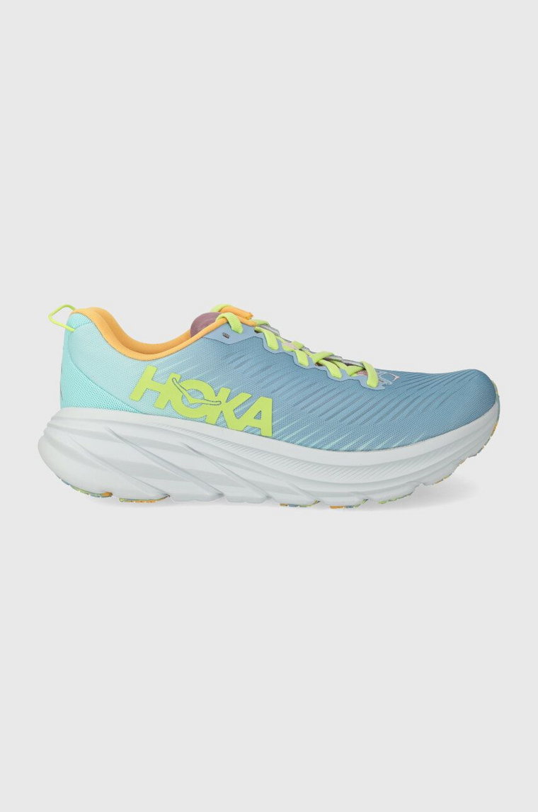 Hoka One One buty do biegania RINCON 3 kolor niebieski na płaskim obcasie