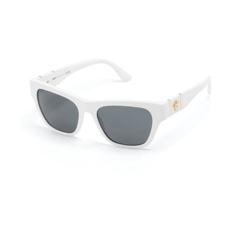 Białe Okulary przeciwsłoneczne z oryginalnym etui Versace