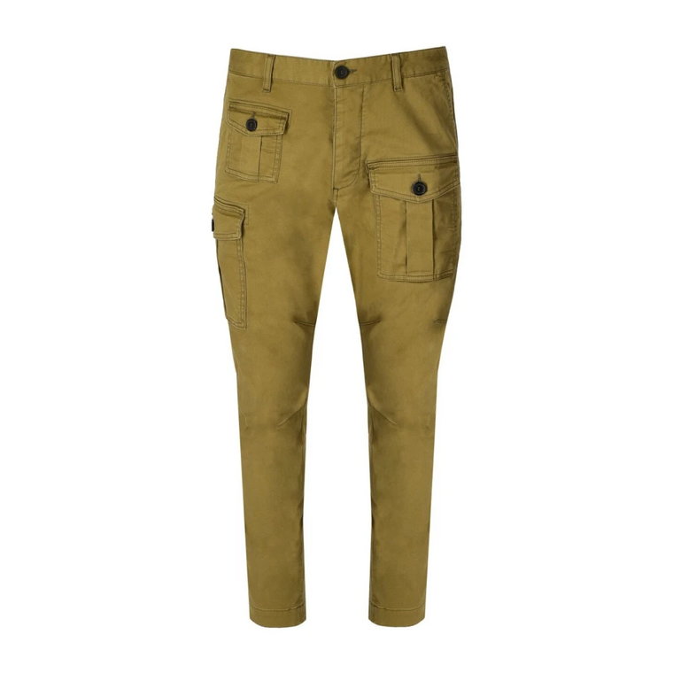 Spodnie Chino Cargo w Kolorze Zielonym Dsquared2