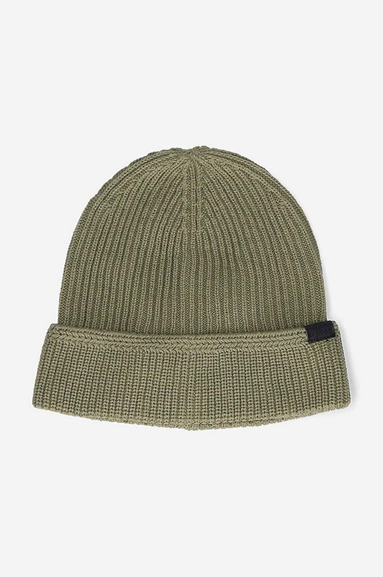 Kangol czapka kolor zielony z grubej dzianiny K0702CO-FLANNEL