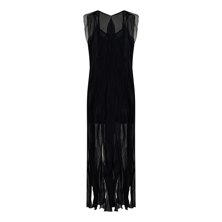 Czarna Sukienka z Asymetrycznym Dekoltem Victoria Beckham