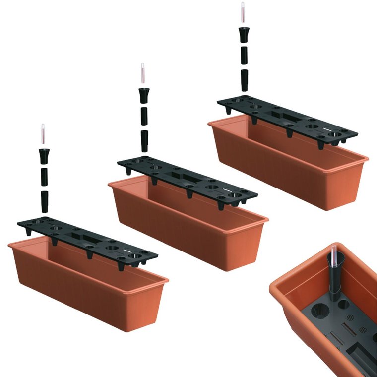 3x Skrzynka balkonowa z nawadnianiem IS6CAN Doniczka na balkon