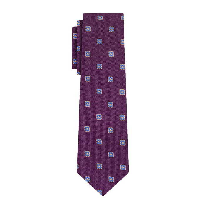 Krawat fioletowy w kwiatki EM 5